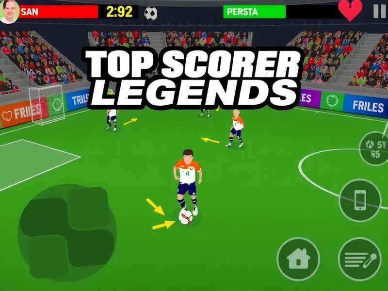 Intense match action in Top Scorer Legends Top Scorer Legends Gameplay Screenshot